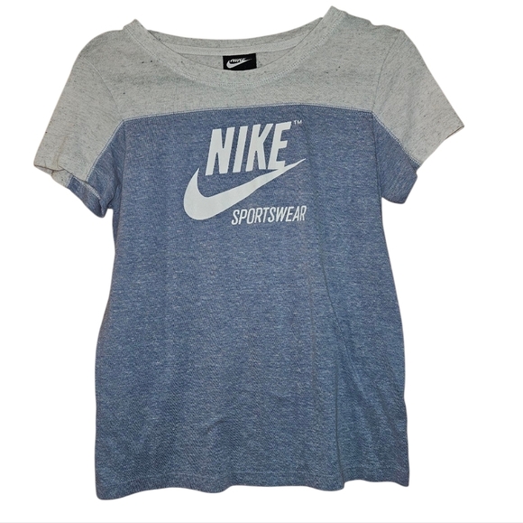 Nike Tops - Nike Sportswear Colorblock Tee, Size Small, Blue White, EUC